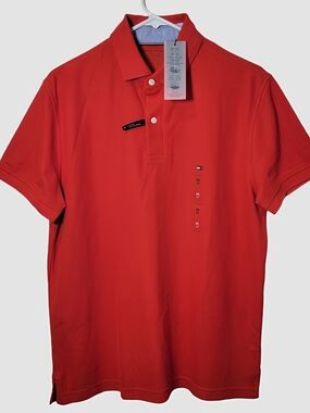 Tommy Hilfiger US Men's Med Classic Red Polo Shirt Golf Tennis Brand New W/Tags